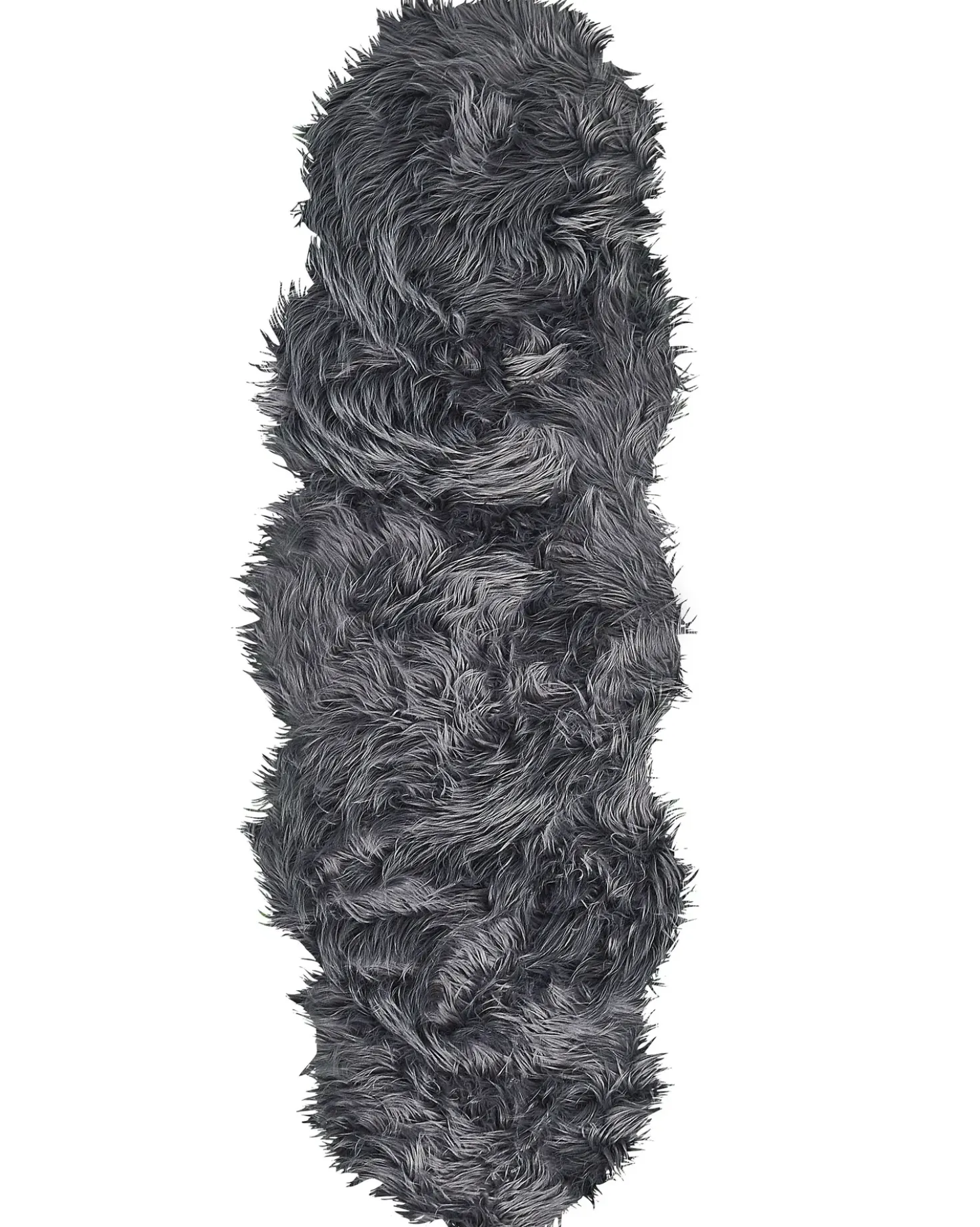 Tappeto in pelliccia sintetica MAMUNGARI Grigio scuro 60 x 180 cm