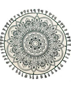 Tappeto IRICE Verde ø 120 cm Cotone