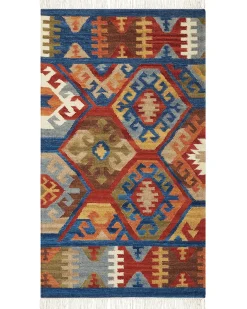 Tappeto JRVESH Multicolore 80 x 150 cm Lana Kilim