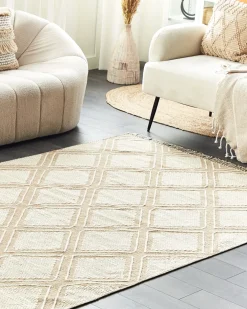 Tappeto KACEM Beige 160 x 230 cm Cotone