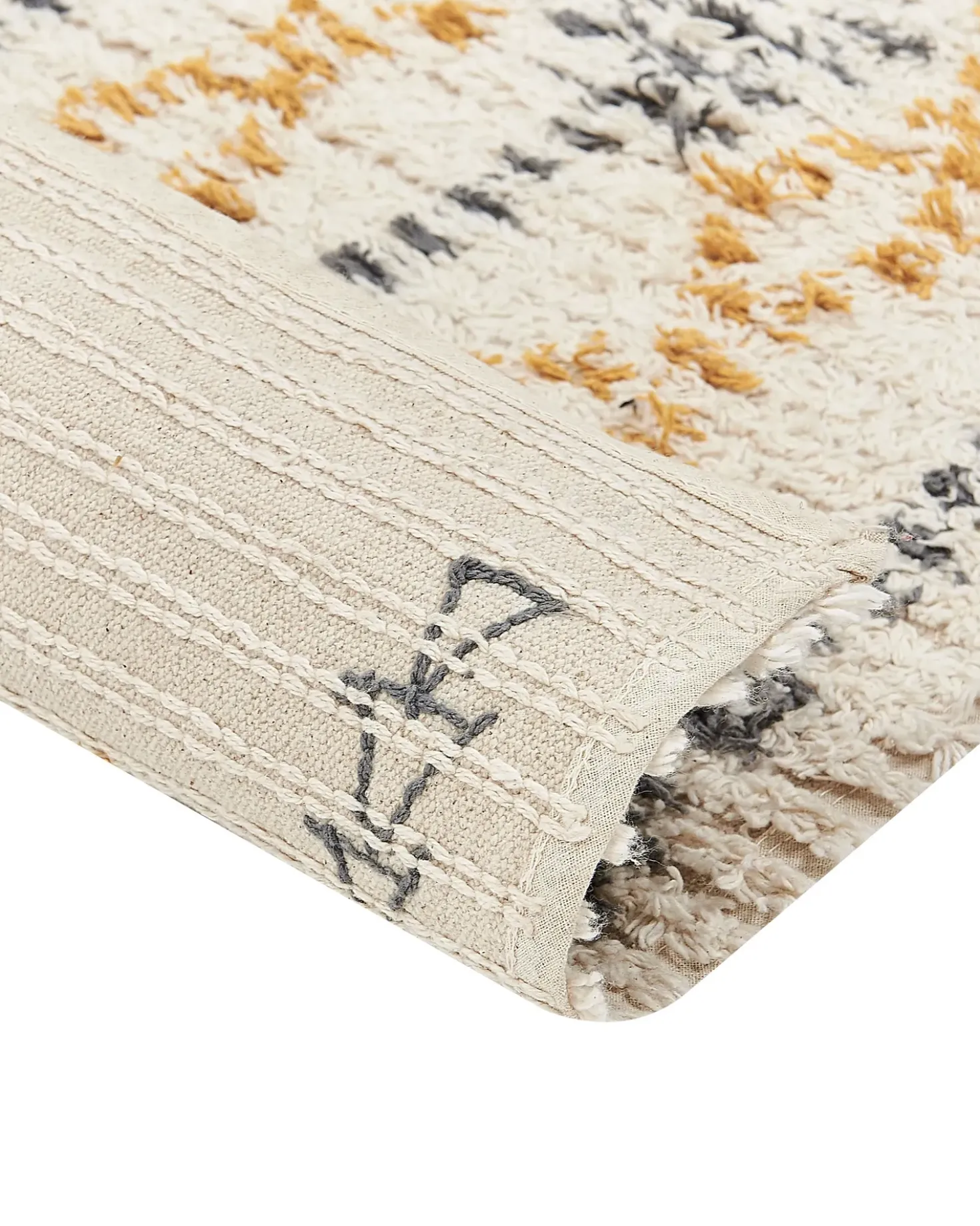 Tappeto KADAPA Beige 160 x 230 cm Cotone