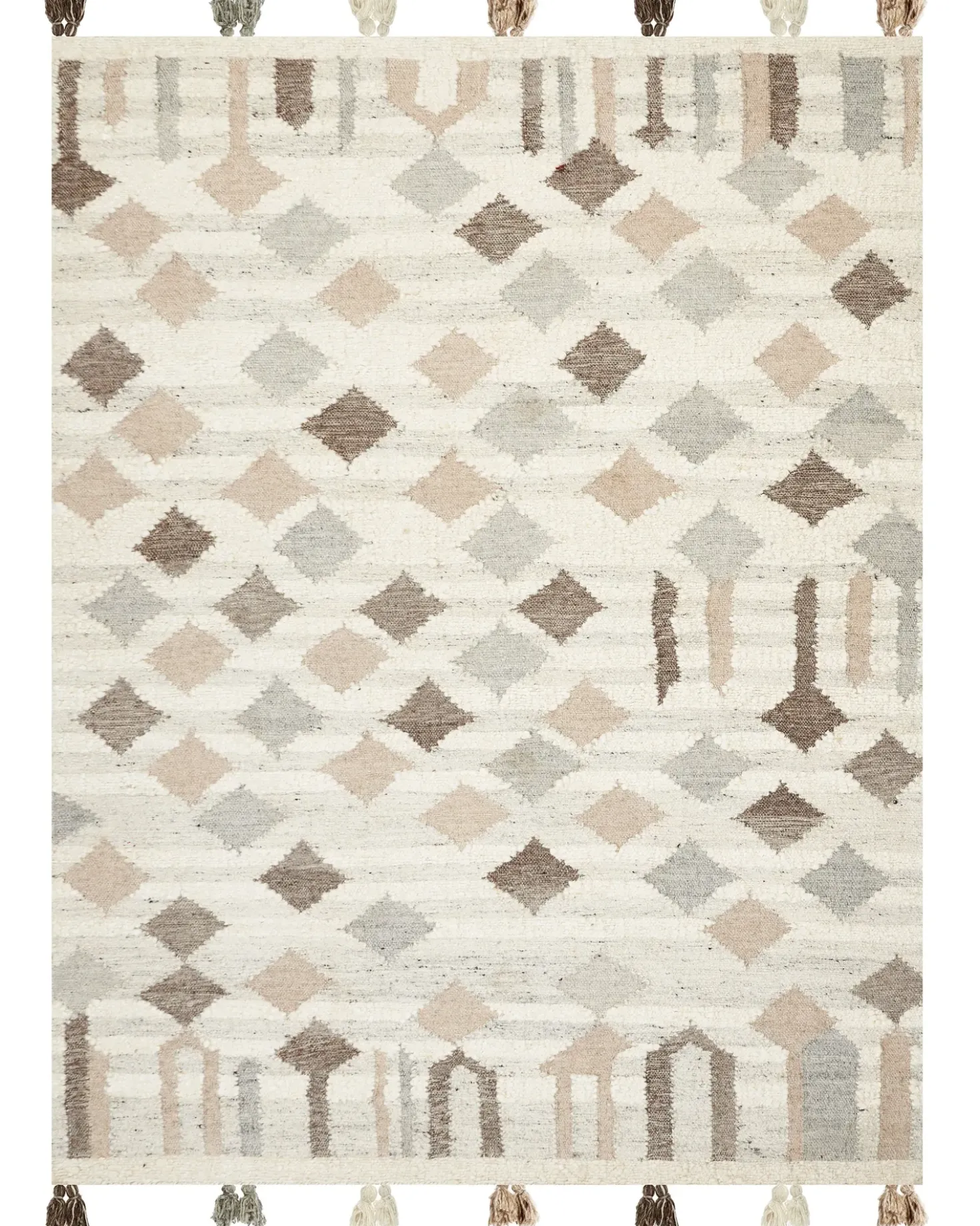 Tappeto KAGHTSRASHEN Beige 160 x 230 cm Lana Kilim