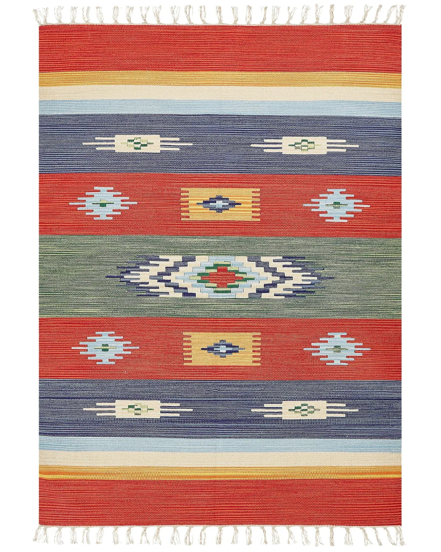 Tappeto KAMARIS Multicolore 140 x 200 cm Cotone Kilim