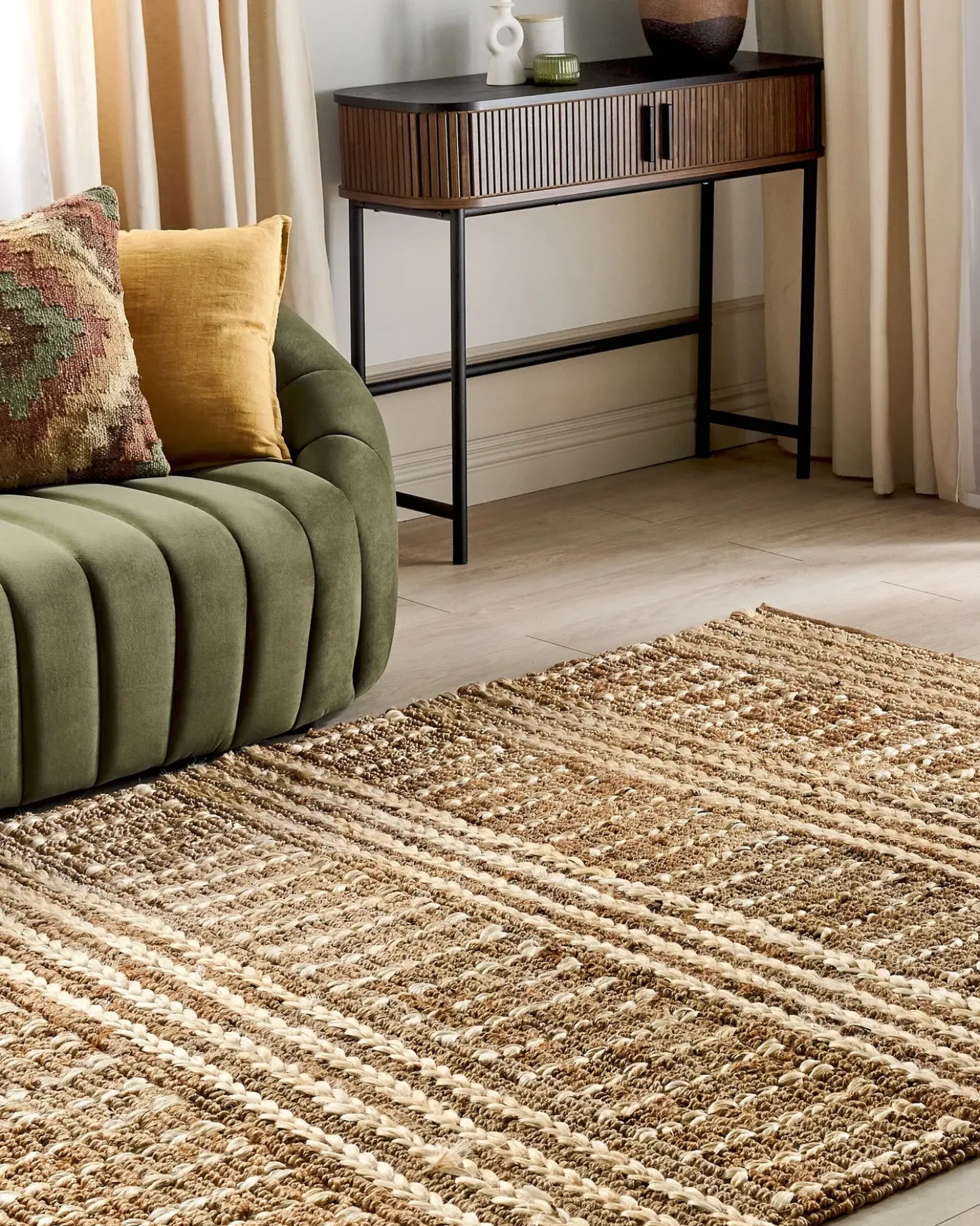 Tappeto KAMBERLI Beige 160 x 230 cm Iuta