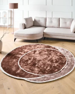 Tappeto KANRACH Marrone 200 x 200 cm Viscosa