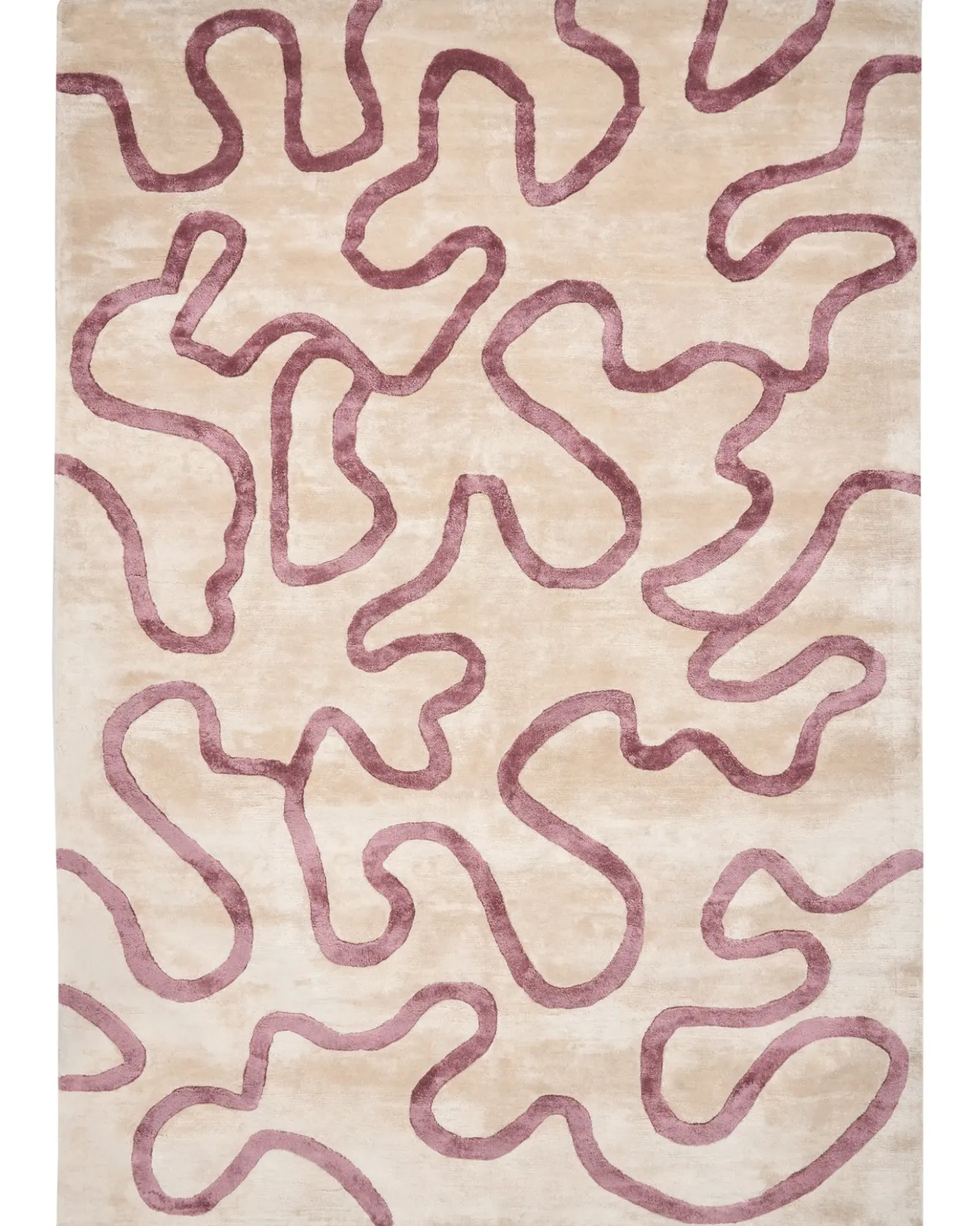 Tappeto KAPPAR Beige 160 x 230 cm Viscosa