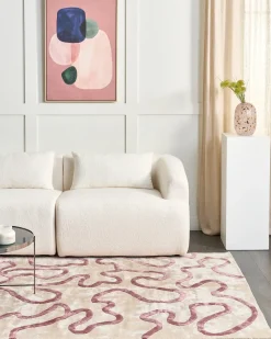 Tappeto KAPPAR Beige 160 x 230 cm Viscosa
