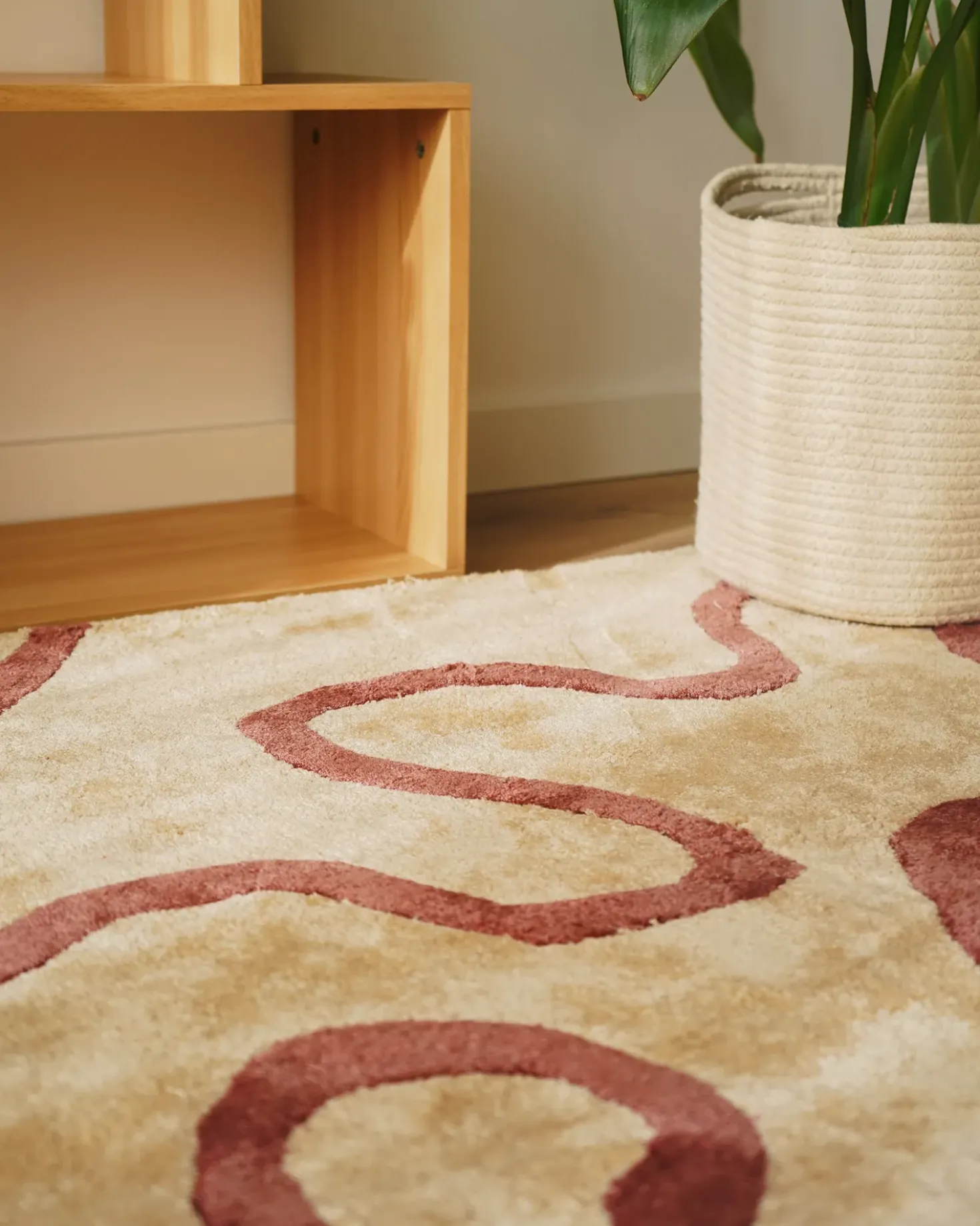 Tappeto KAPPAR Beige 160 x 230 cm Viscosa
