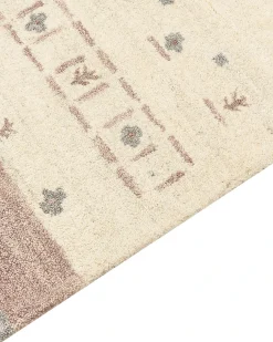 Tappeto KARLI Beige 160 x 230 cm Lana Persiano