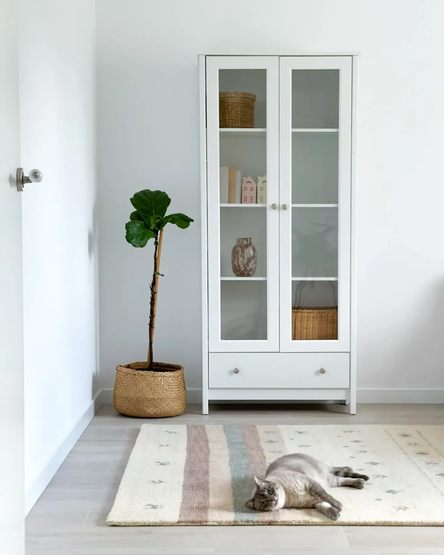 Tappeto KARLI Beige 160 x 230 cm Lana Persiano
