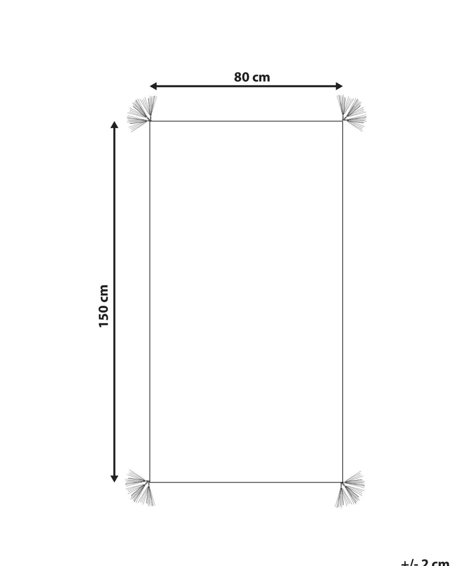 Tappeto KARTAL Bianco 80 x 150 cm Cotone