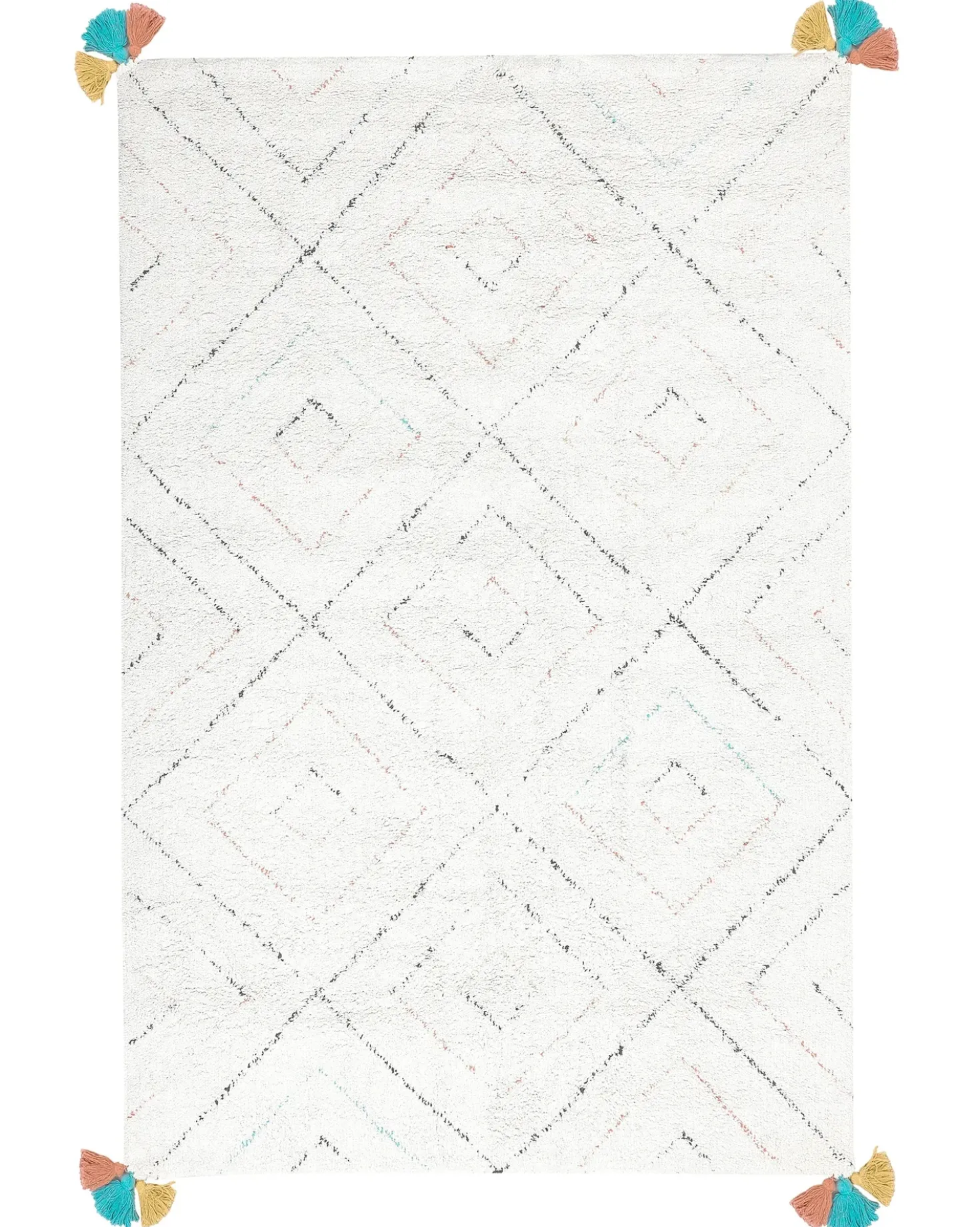 Tappeto KARTAL Bianco 140 x 200 cm Cotone