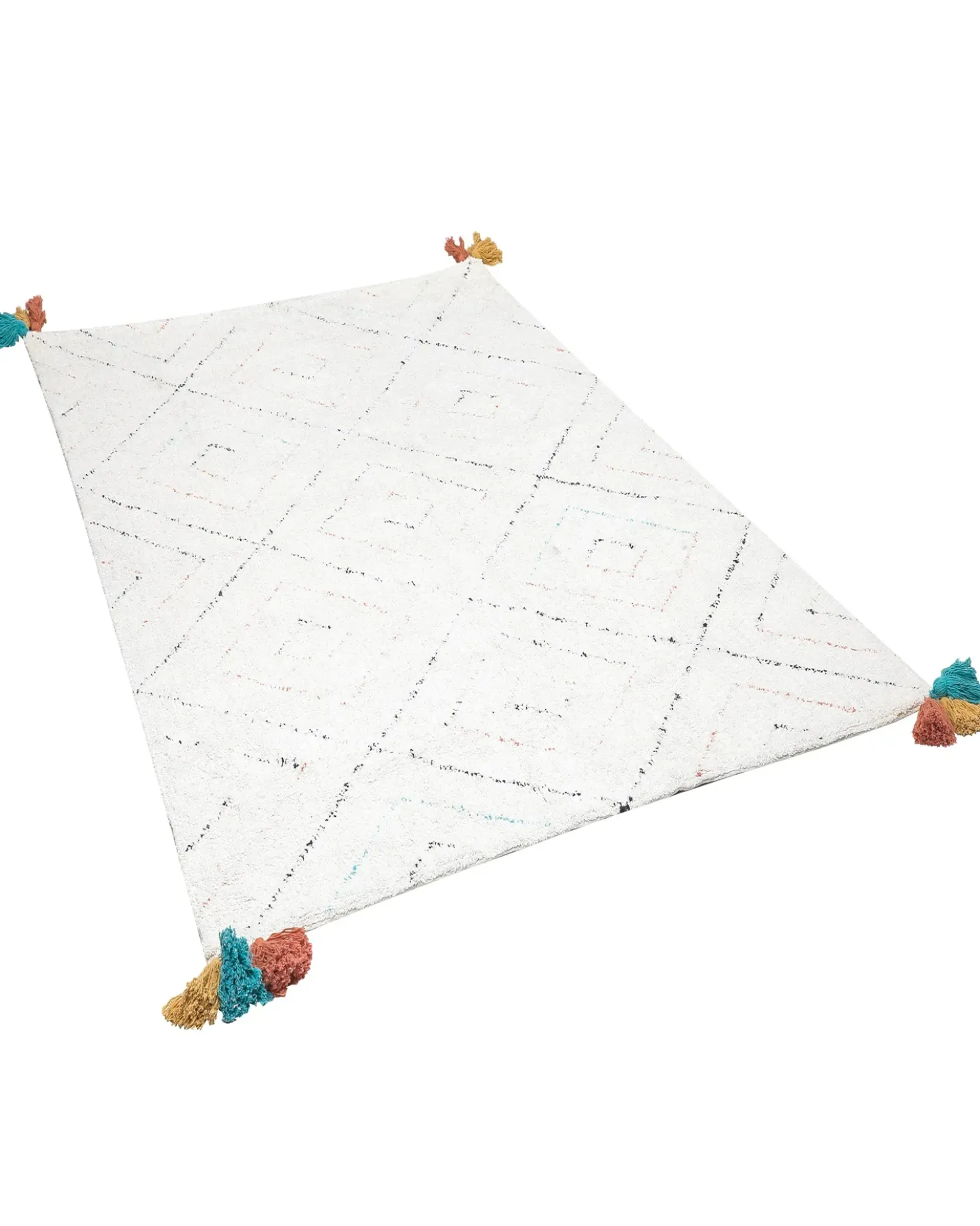 Tappeto KARTAL Bianco 140 x 200 cm Cotone