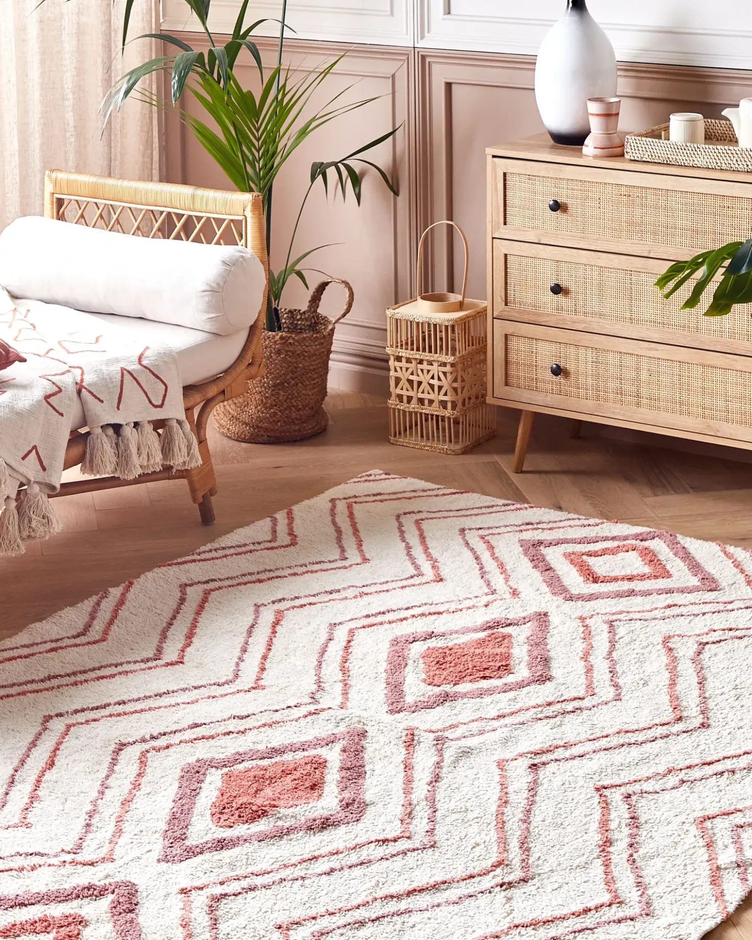 Tappeto KASTAMONU Beige 160 x 230 cm Cotone