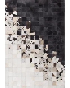 Tappeto KEMAH Nero 140 x 200 cm Pelle naturale