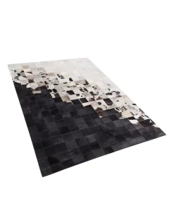 Tappeto KEMAH Nero 140 x 200 cm Pelle naturale