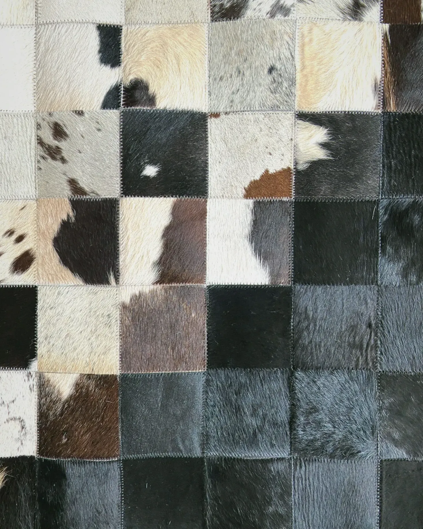 Tappeto KEMAH Nero 140 x 200 cm Pelle naturale
