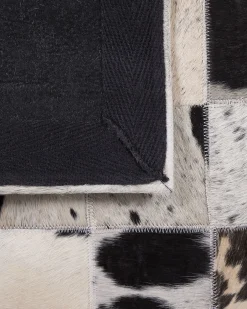 Tappeto KEMAH Nero 140 x 200 cm Pelle naturale