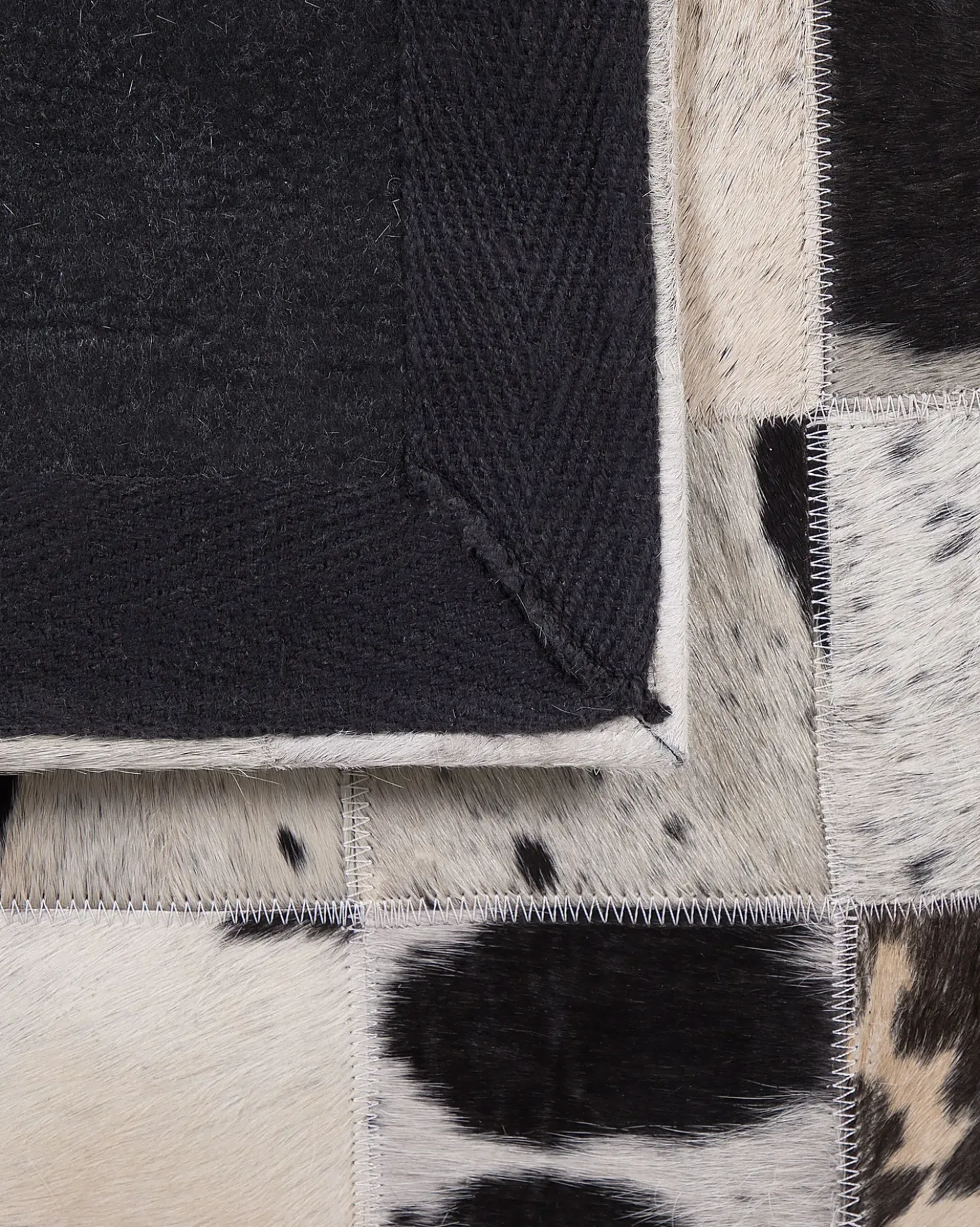 Tappeto KEMAH Nero 140 x 200 cm Pelle naturale