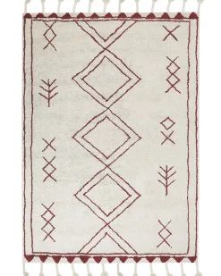 Tappeto KENITRA Bianco sporco 160 x 230 cm Cotone