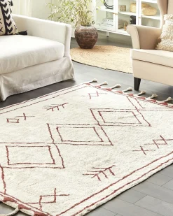 Tappeto KENITRA Bianco sporco 160 x 230 cm Cotone
