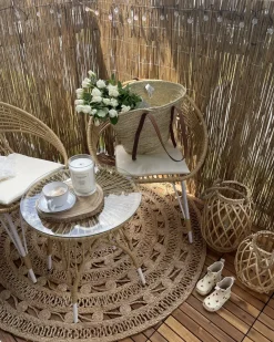 Tappeto KERER Beige ø 140 cm Iuta