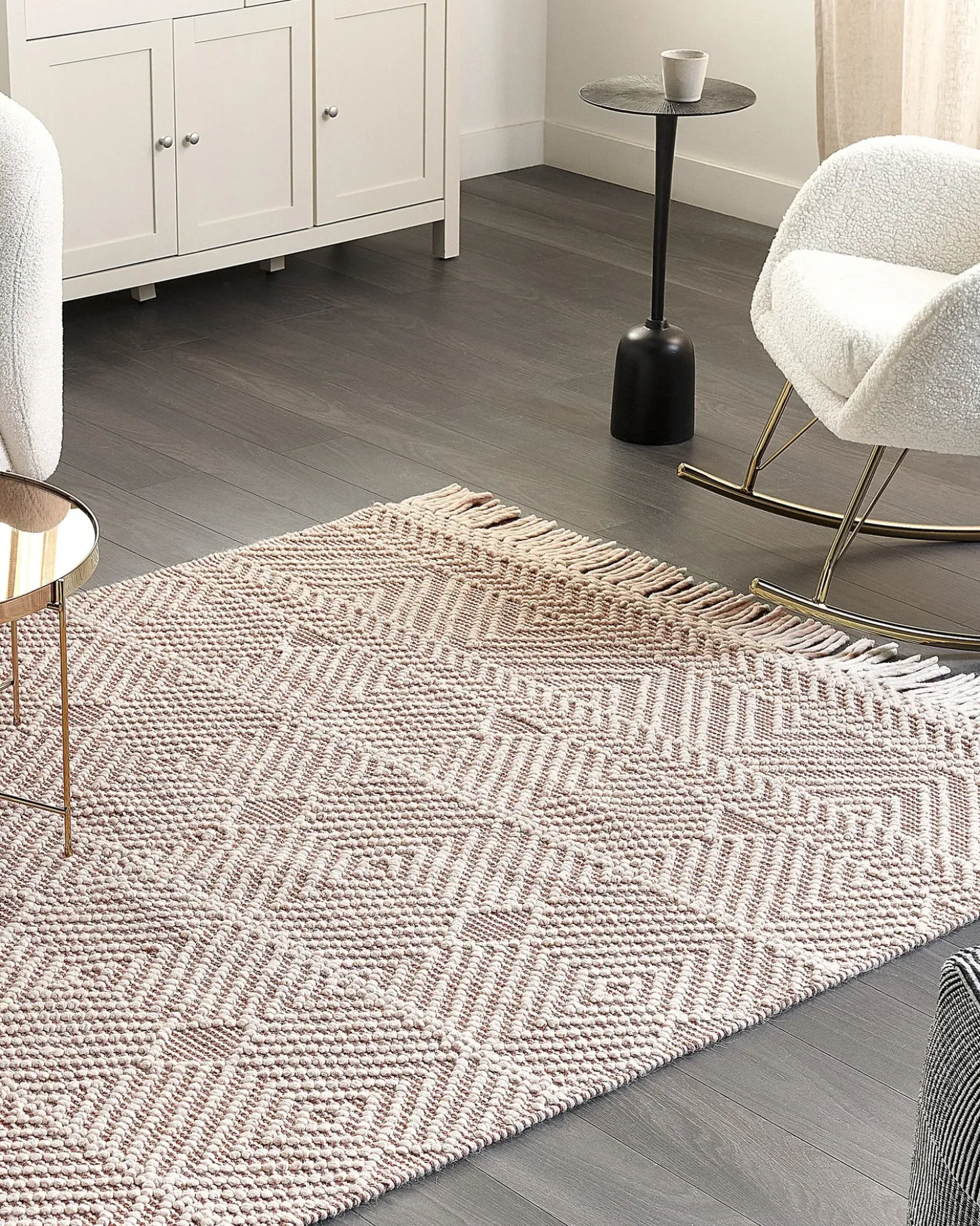 Tappeto KESTEL Marrone Beige 160 x 230 cm Lana