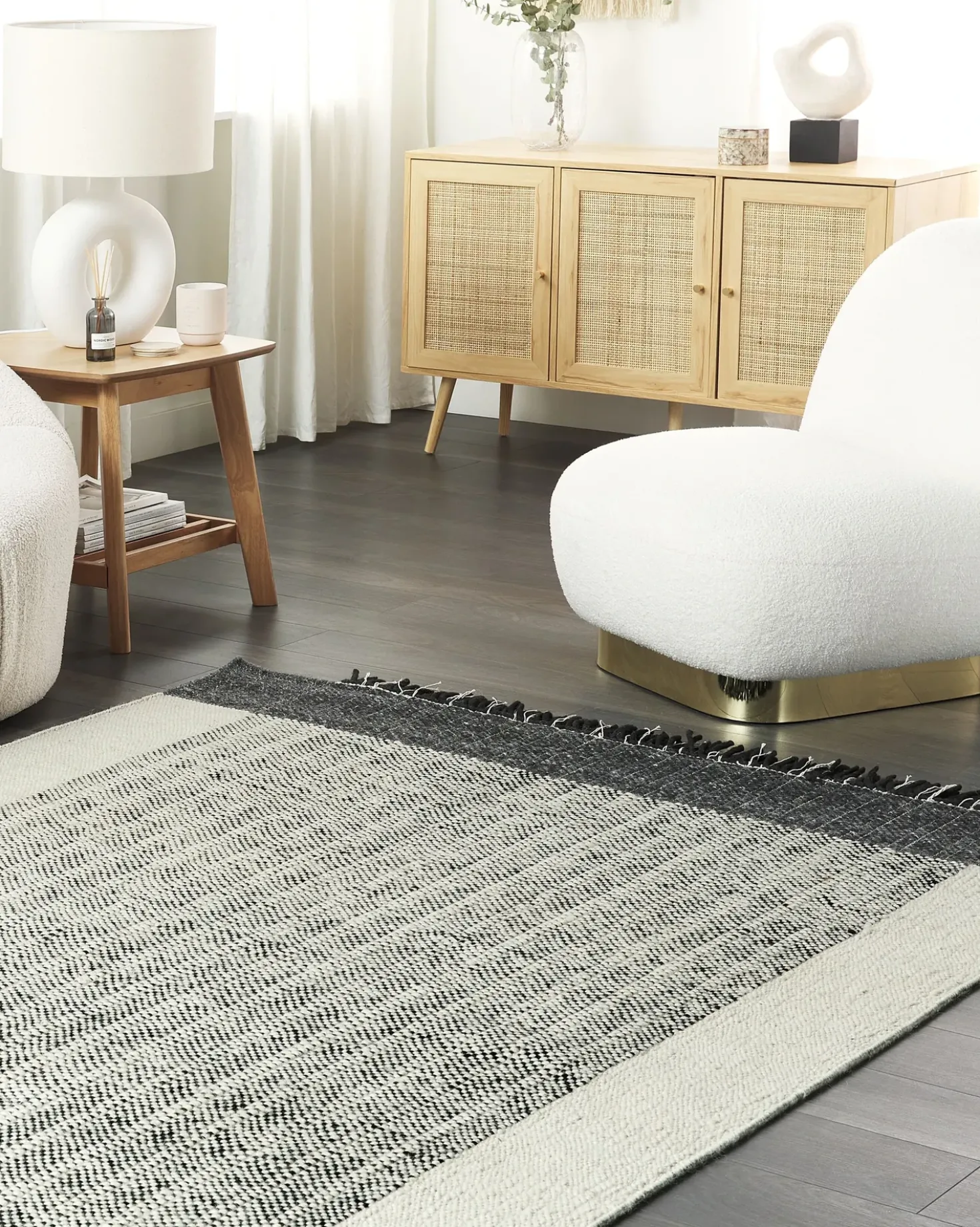 Tappeto KETENLI Bianco 160 x 230 cm Lana