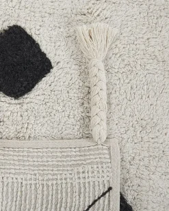 Tappeto KHEMISSET Bianco sporco 160 x 230 cm Cotone