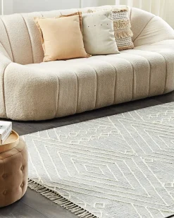 Tappeto KHENIFRA Grigio chiaro 160 x 230 cm Cotone