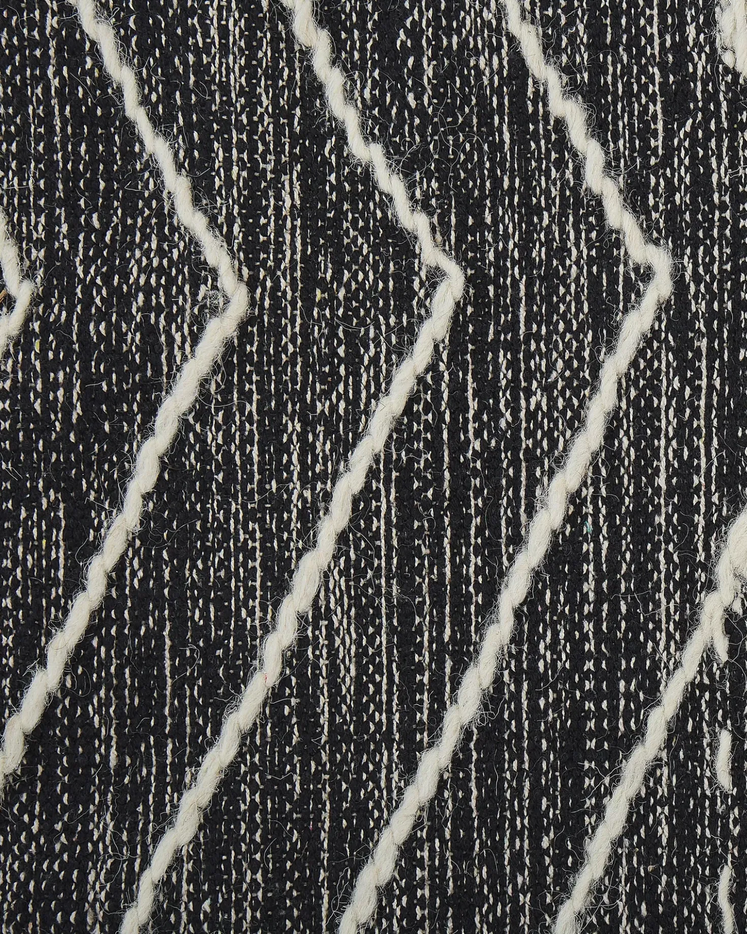 Tappeto KHENIFRA Nero 160 x 230 cm Cotone