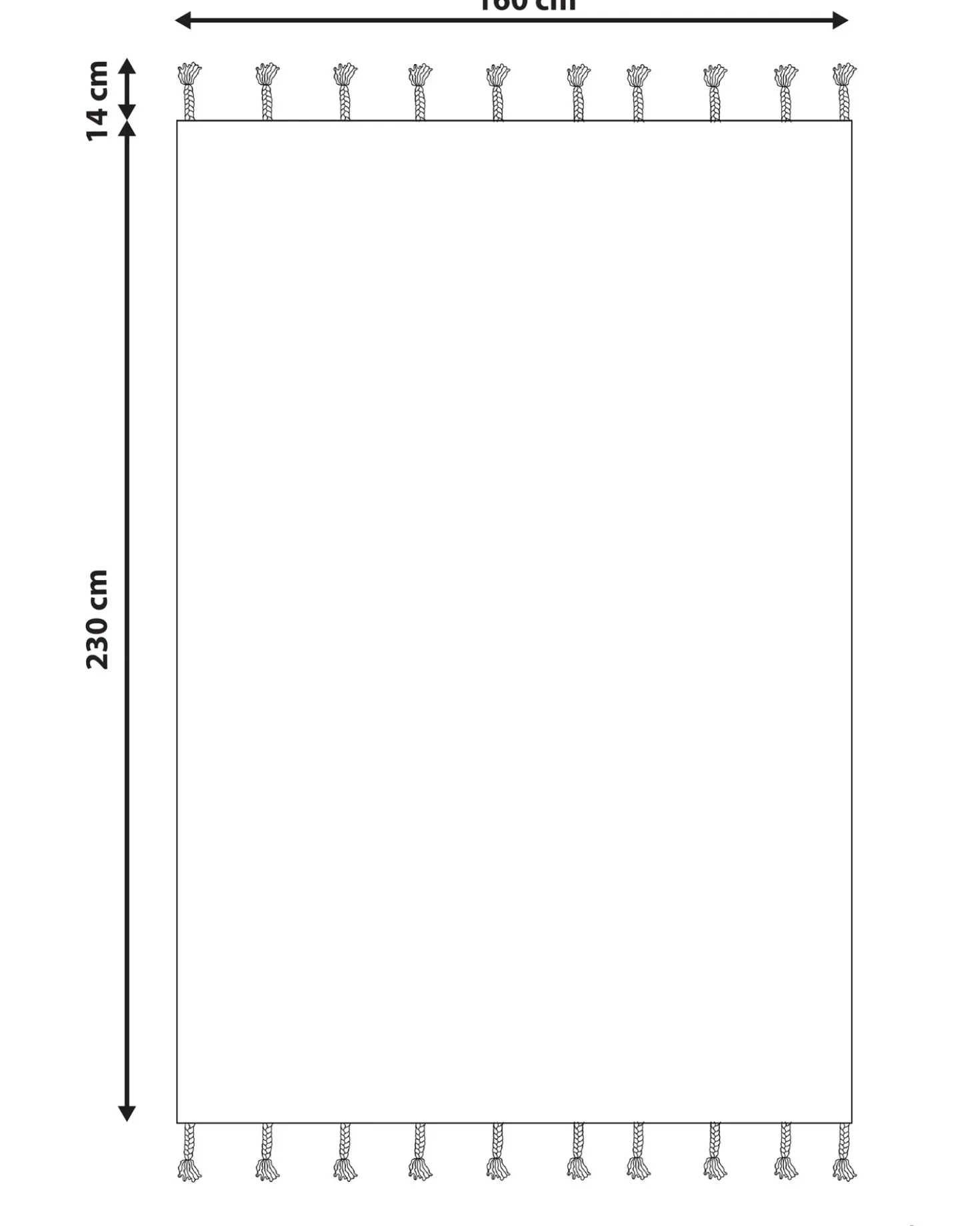 Tappeto KHOURIBGA Bianco sporco 160 x 230 cm Cotone