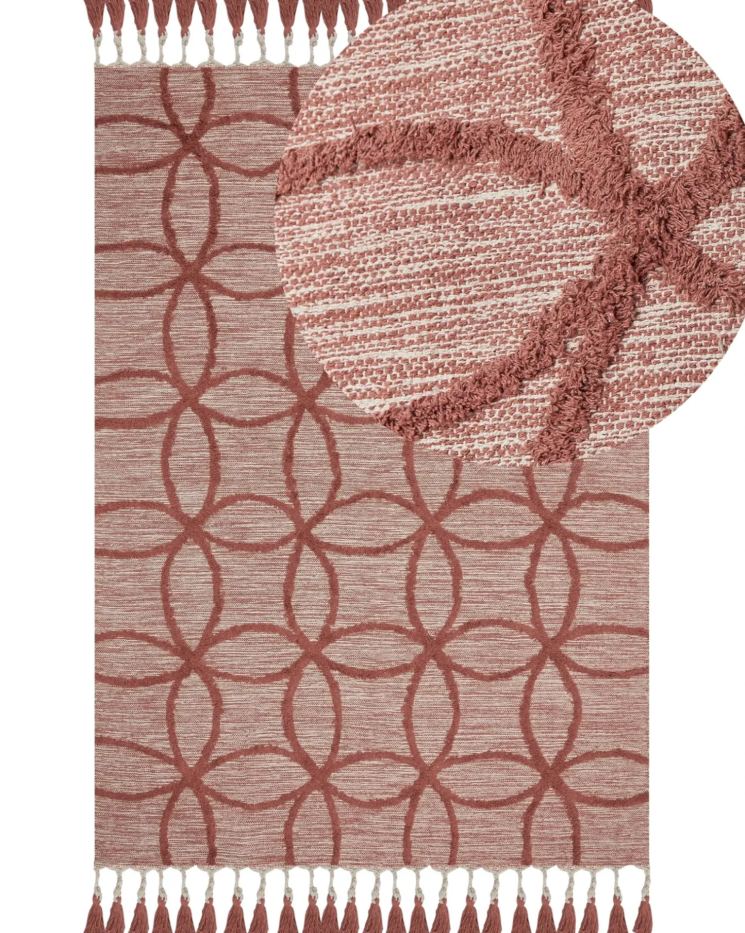 Tappeto KIRSEHIR Rosso 160 x 230 cm Cotone