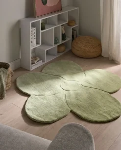 Tappeto KOKKINI Verde chiaro ø 140 cm Lana