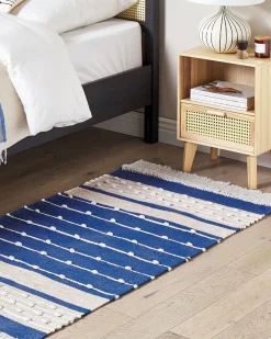 Tappeto KONDHALI Blu 80 x 150 cm Cotone
