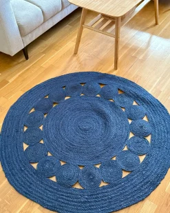 Tappeto KOYUNLU Blu scuro ø 120 cm Iuta
