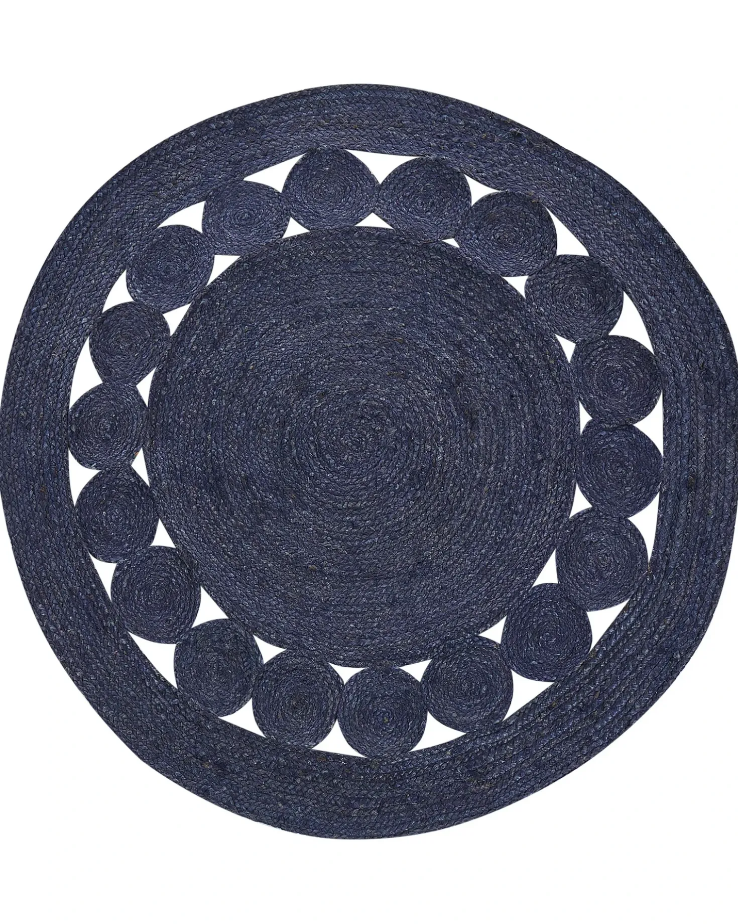 Tappeto KOYUNLU Blu scuro ø 120 cm Iuta