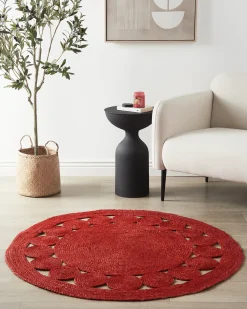 Tappeto KOYUNLU Rosso ø 120 cm Iuta