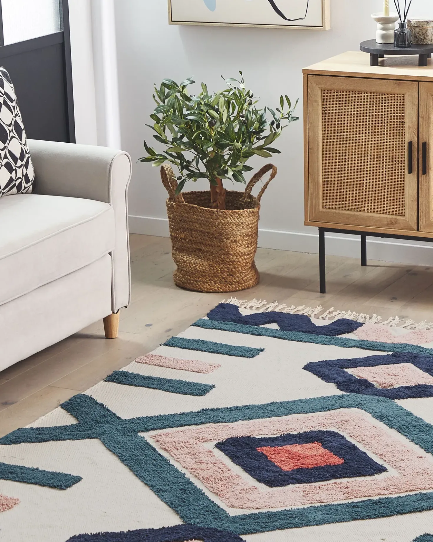 Tappeto KOZLU Multicolore 160 x 230 cm Cotone