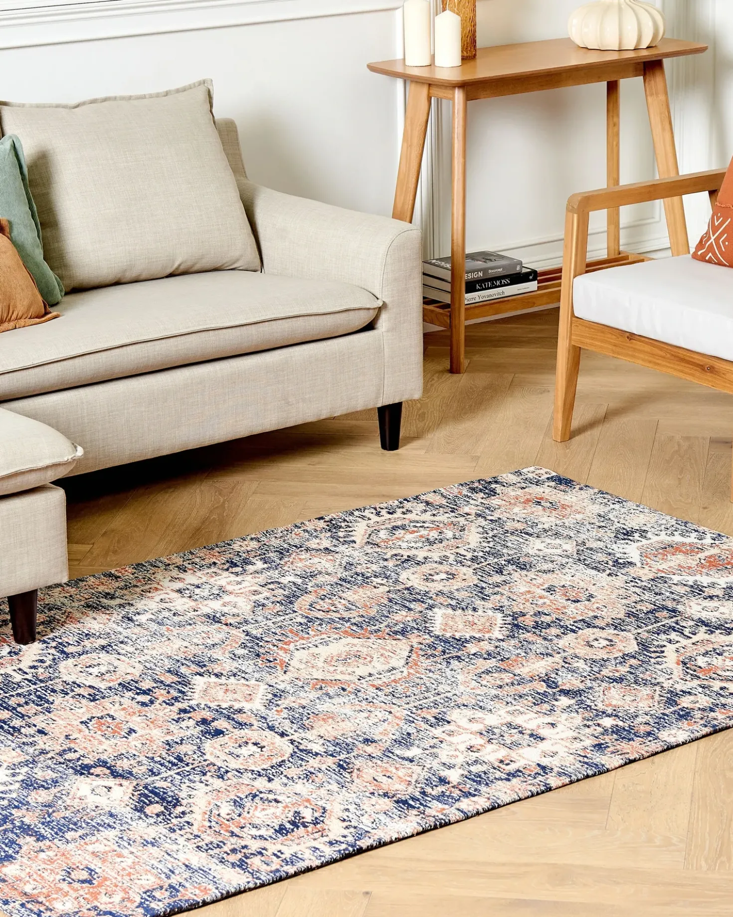 Tappeto KURIN Blu 140 x 200 cm Cotone