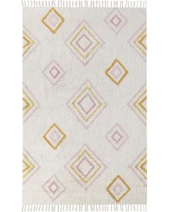 Tappeto LASHE Bianco sporco 140 x 200 cm Cotone