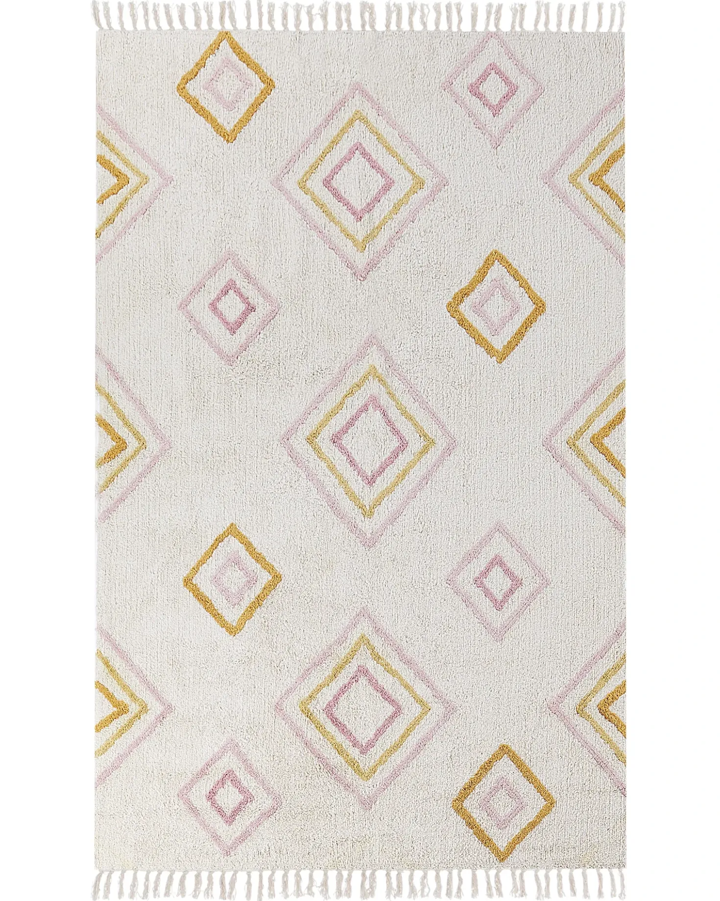 Tappeto LASHE Bianco sporco 140 x 200 cm Cotone