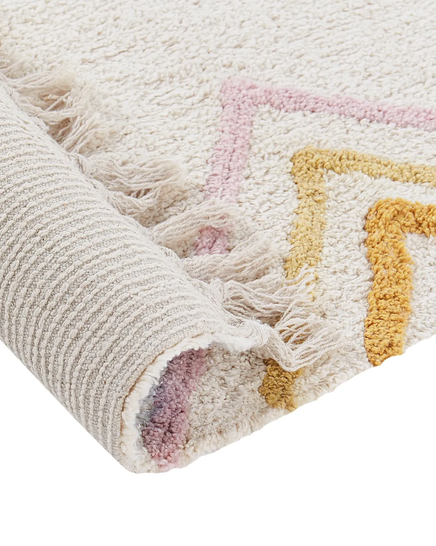 Tappeto LASHE Bianco sporco 140 x 200 cm Cotone