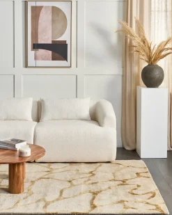 Tappeto MAKOLA Beige 160 x 230 cm Viscosa
