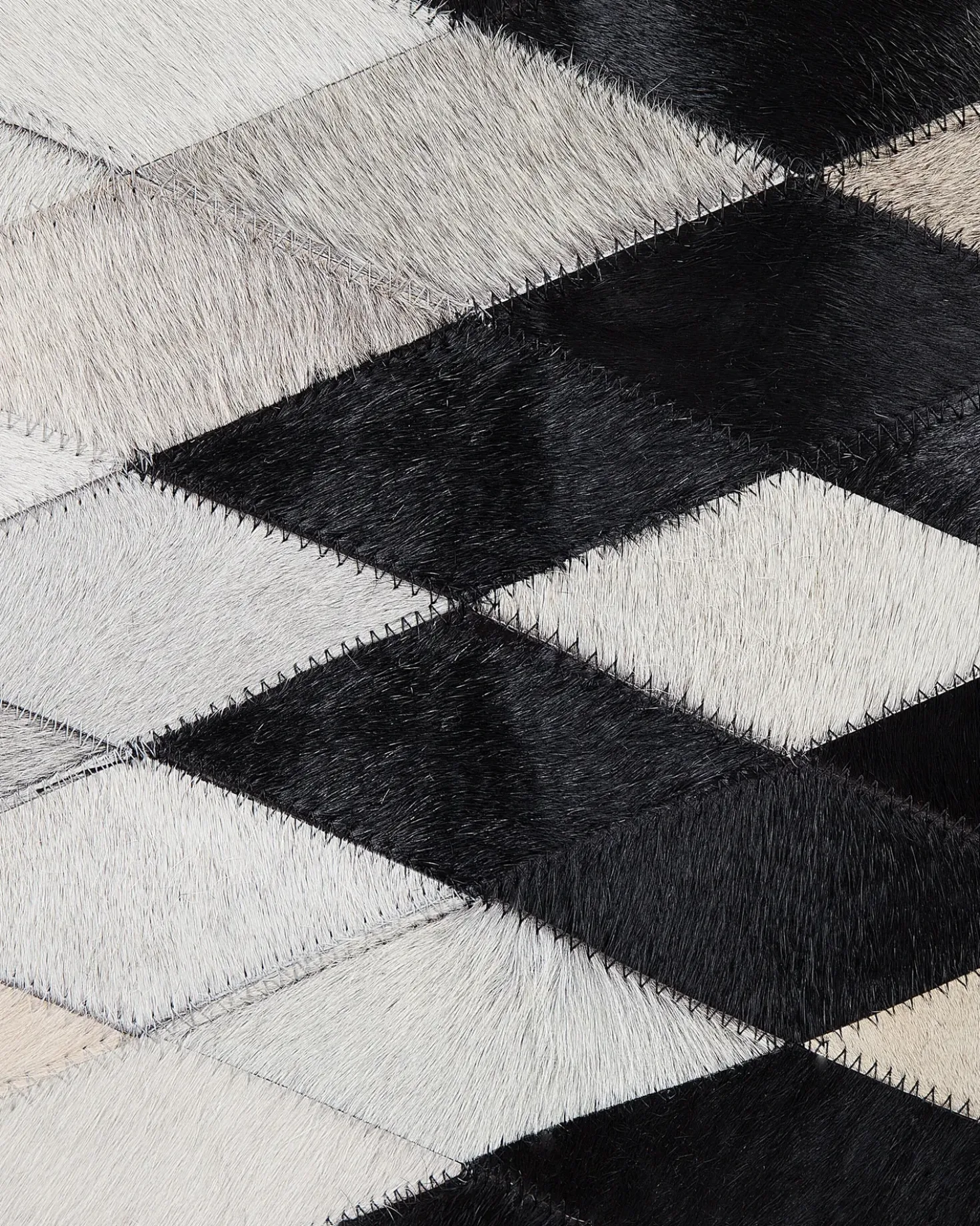 Tappeto MALDAN Nero 160 x 230 cm Pelle naturale