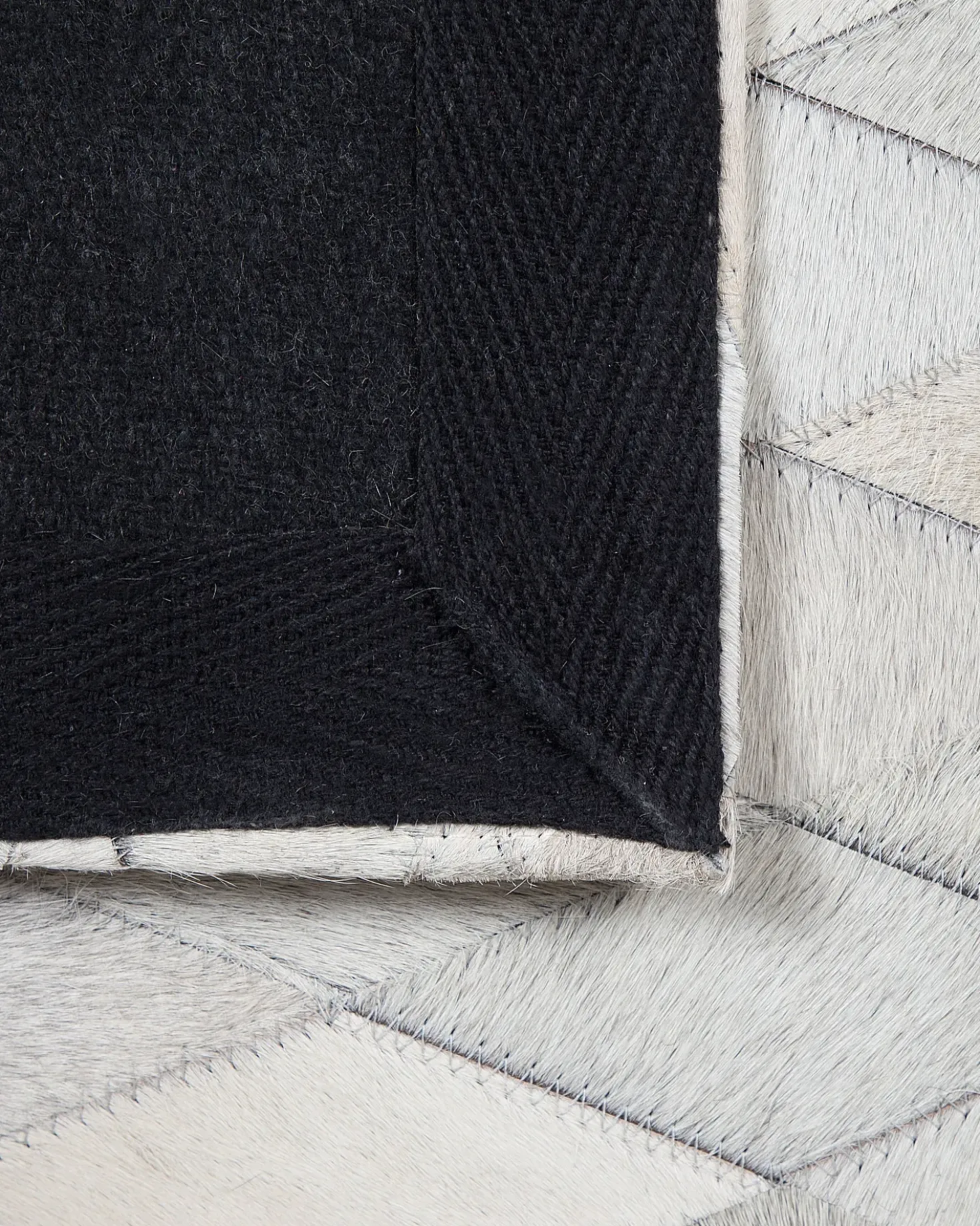 Tappeto MALDAN Nero 160 x 230 cm Pelle naturale