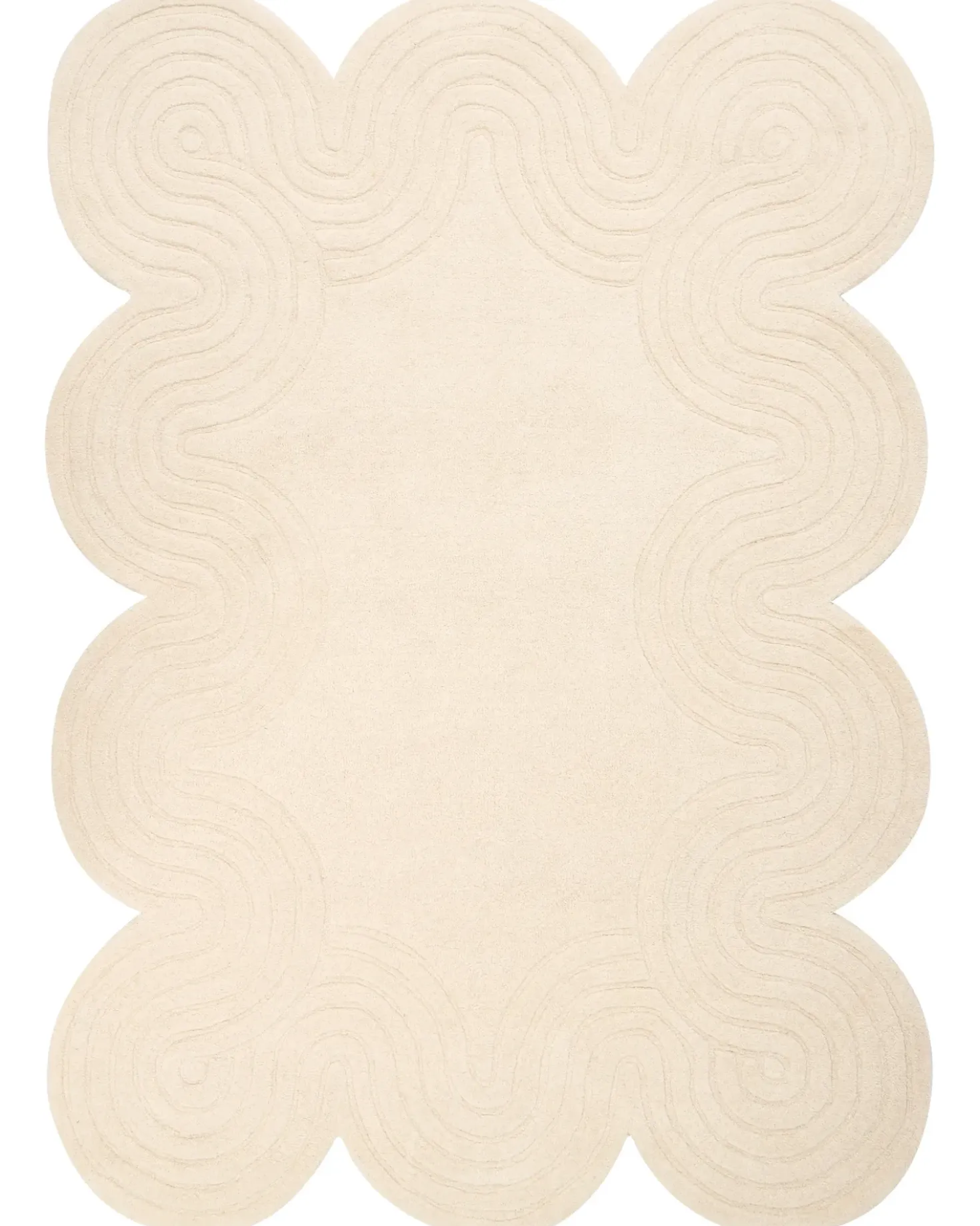 Tappeto MALVAN Beige 160 x 230 cm Lana