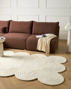 Tappeto MALVAN Beige 160 x 230 cm Lana
