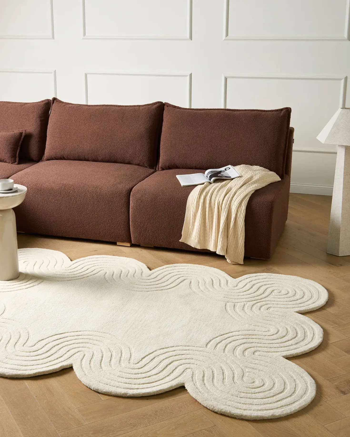 Tappeto MALVAN Beige 160 x 230 cm Lana