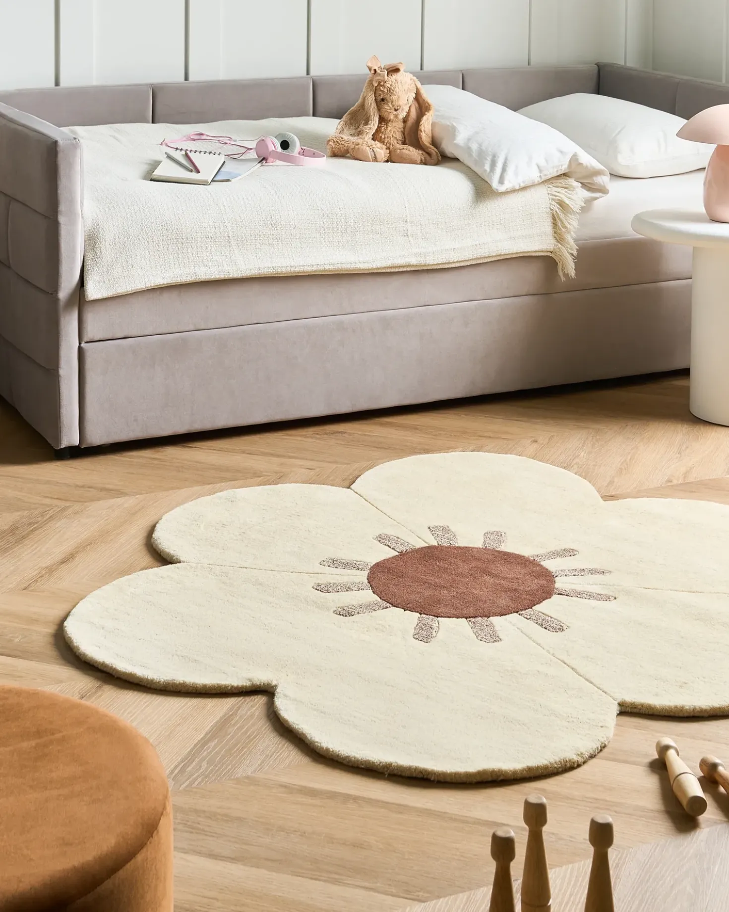 Tappeto MANALI Beige ø 140 cm Lana